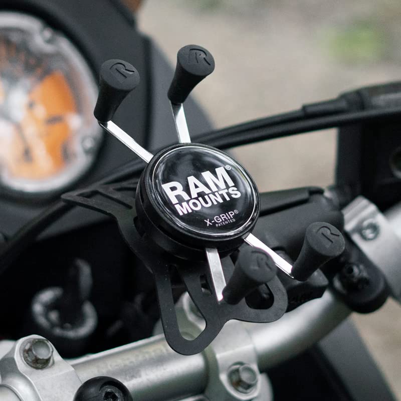 RAM MOUNTS X-Grip Small Phone Mount with Handlebar U-Bolt Base RAM-B-149Z-A-UN7U with Short Arm for Motorcycle, ATV/UTV, Bike - Image 4